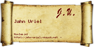 Jahn Uriel névjegykártya